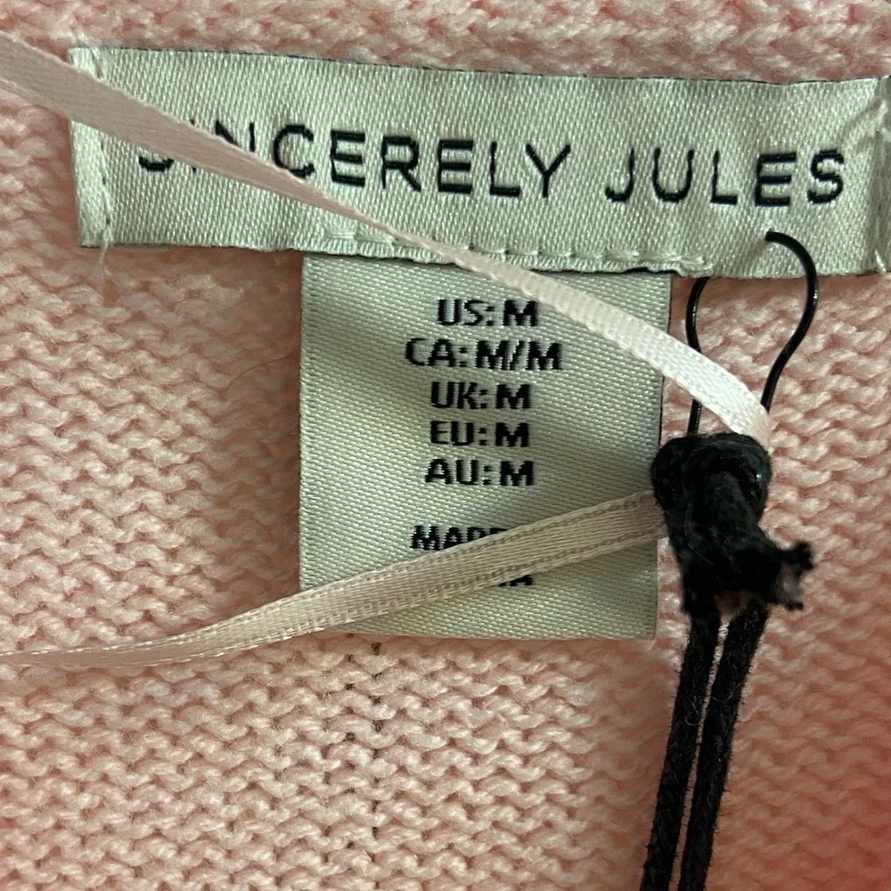 Sincerely Jules Colorblock Crewneck Pullover Sweater Medium NWT